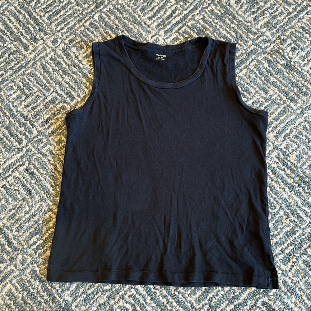 Madewell black tank top - size medium